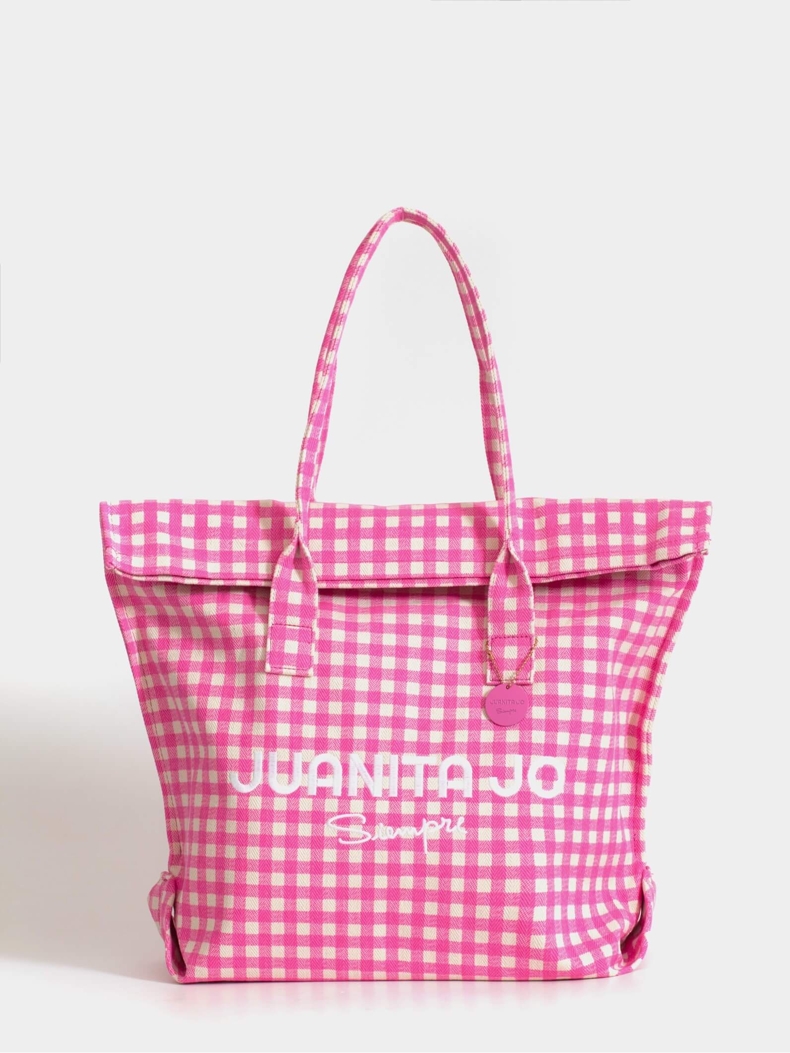 Bolso de playa mediano fucsia Amalfi