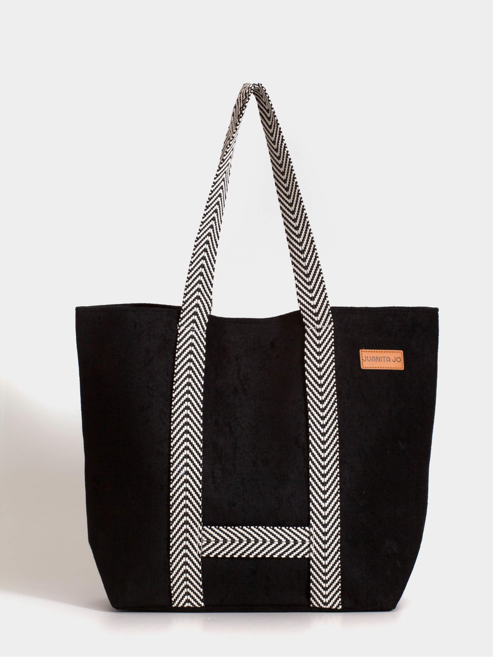 Bolso negro de playa con sombrero de regalo Tulum