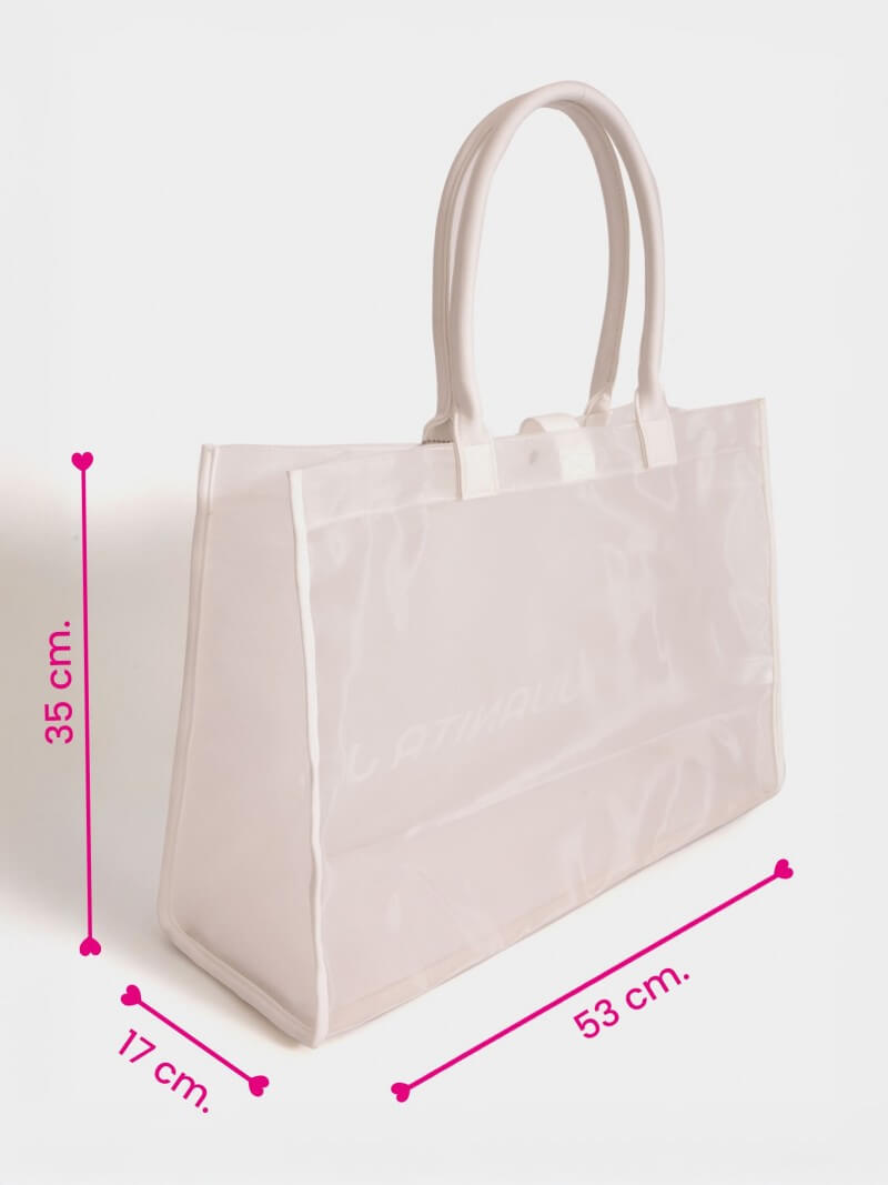 Bolso de playa blanco Nissi