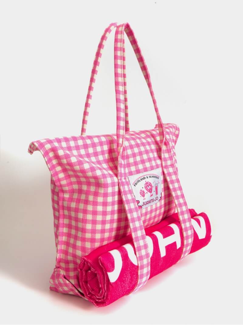 Bolso de playa mediano azul Amalfi