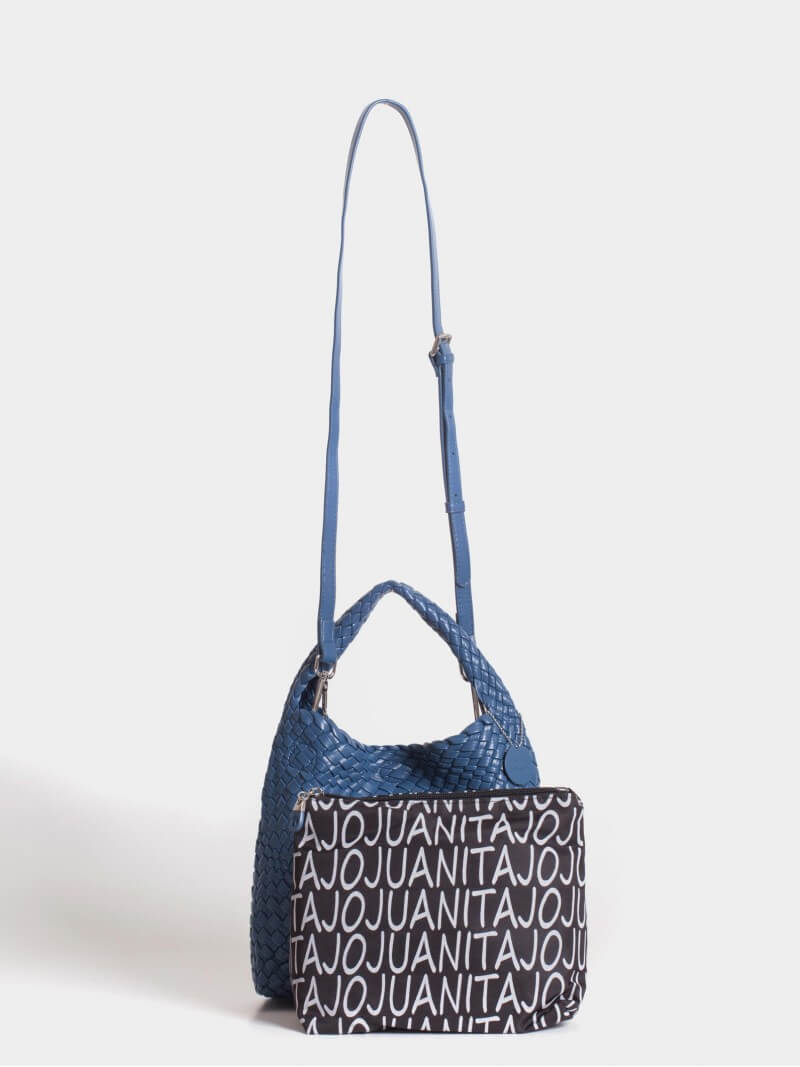 Cartera Azul Chica Lazo