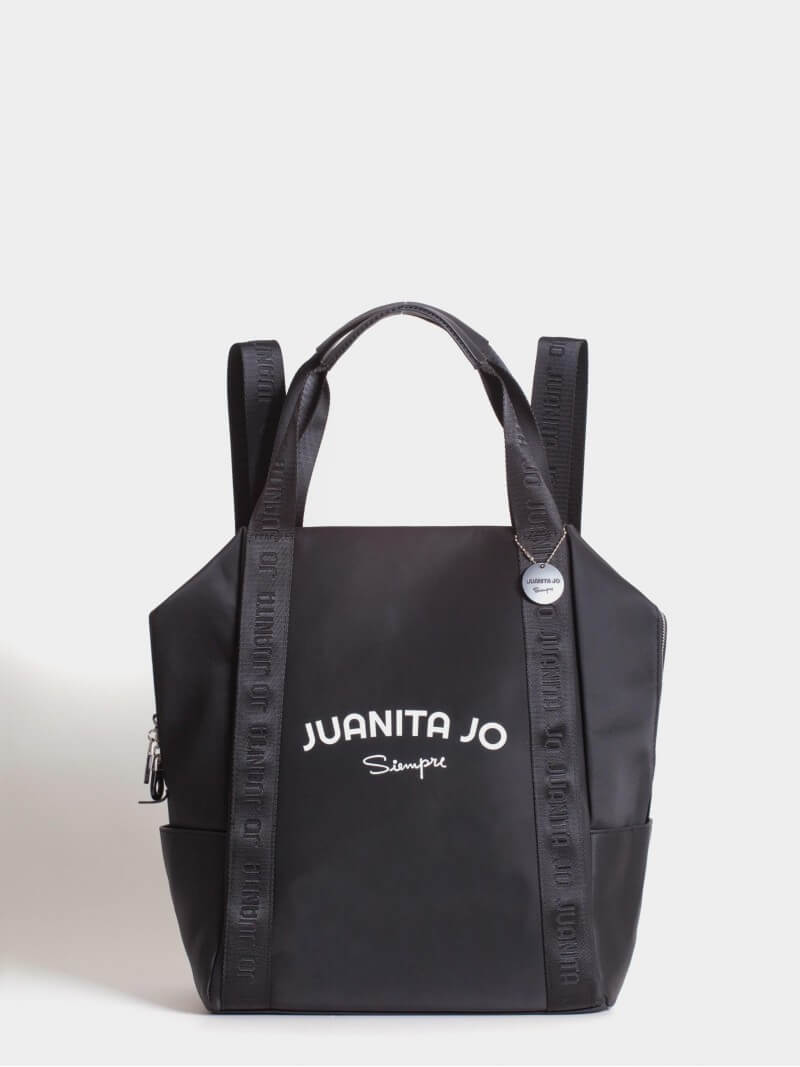 Mochila y Cartera Negra 2 en 1 Fio