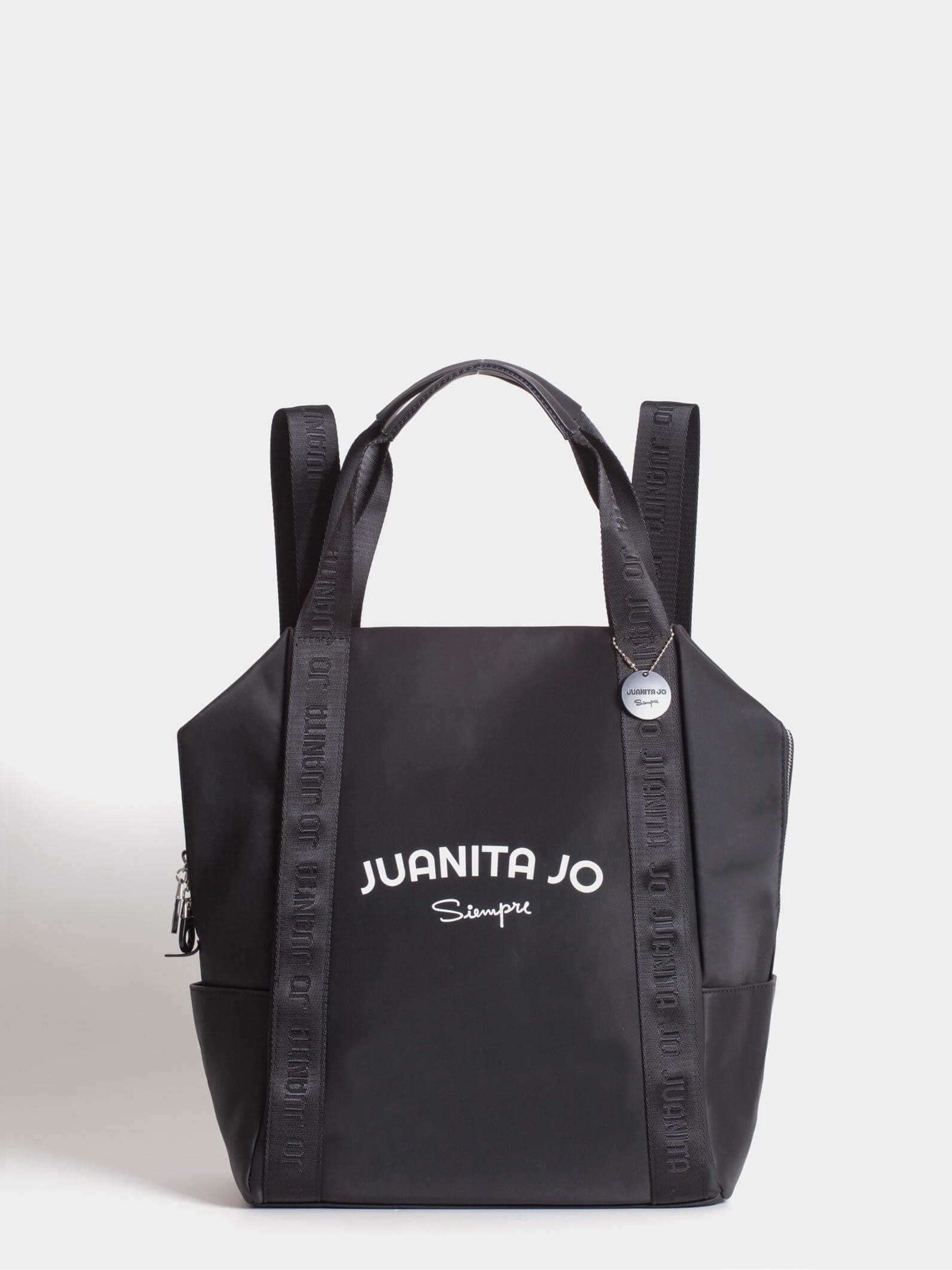 Mochila y Cartera Negra 2 en 1 Fio