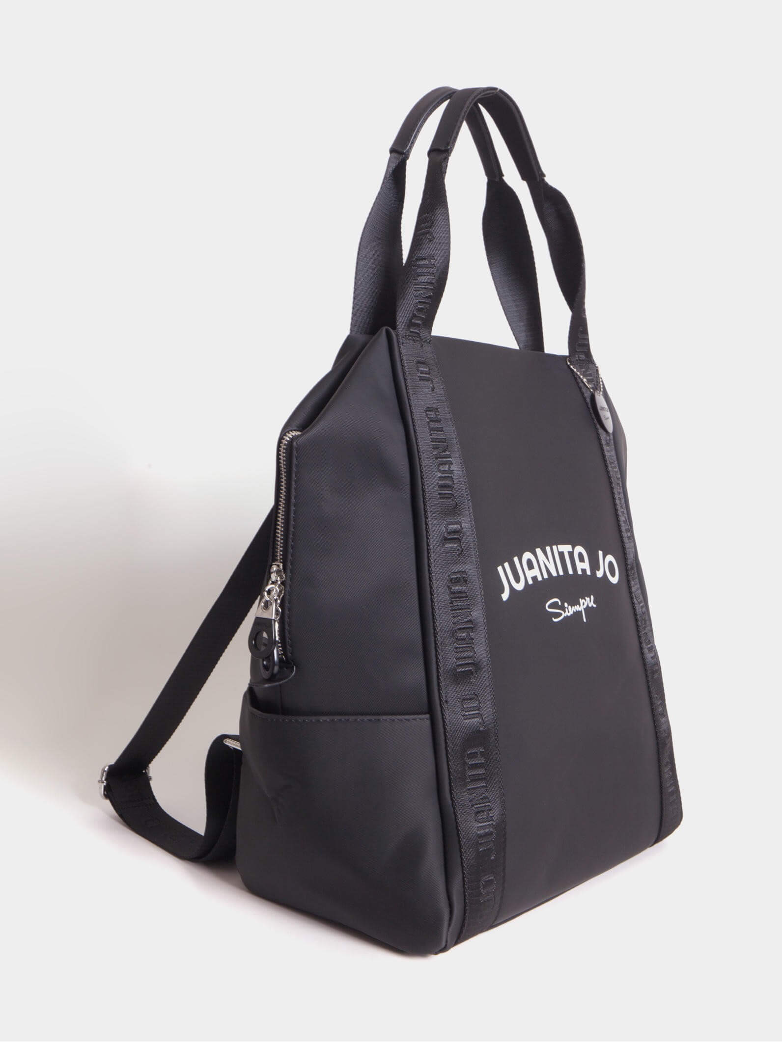 Mochila y Cartera Negra 2 en 1 Fio