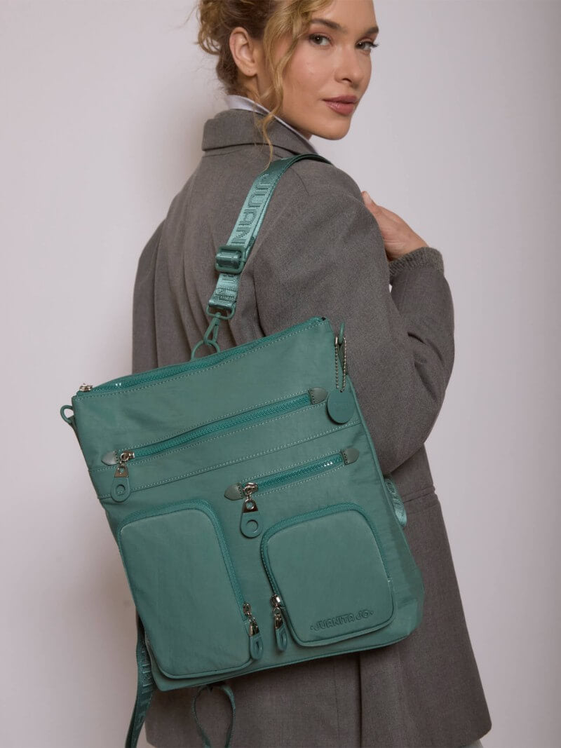 Mochila y Bandolera Verde2 en 1 Atlas